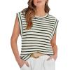 image:imageWIHOLL Womens Sleeveless Vest Striped Tops Muscle Tee Summer Outfits Business Casual T Shirts Trendy Textured Tank Top