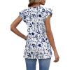 image:imageWIHOLL Womens Summer Tops 2026 Babydoll Shirts Ruffle Sleeve Spring Outfits Dressy Casual BlousesBlue Floral