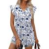 image:imageWIHOLL Womens Summer Tops 2026 Babydoll Shirts Ruffle Sleeve Spring Outfits Dressy Casual BlousesBlue Floral