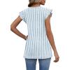 image:imageWIHOLL Womens Summer Tops 2026 Babydoll Shirts Ruffle Sleeve Spring Outfits Dressy Casual BlousesBlue Stripes