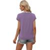 image:imageWIHOLL Womens Summer Tops Cap Sleeve Sweater V Neck Shirts Beach Vacation Clothes Business Casual Fashion Clothing1purple