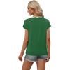 image:imageWIHOLL Womens Summer Tops Cap Sleeve Sweater V Neck Shirts Beach Vacation Clothes Business Casual Fashion ClothingGreen