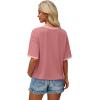 image:imageWIHOLL Womens T Shirts Loose Fit Short Half Sleeve Crew Neck Oversized Tshirts Color Block Summer Tops Fashion 2026Pink