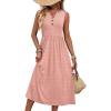 image:imageWIHOLL Vacation Dresses for Women 2026 Summer Flowy Maxi Cute Boho Midi Tshirt Dress Beach Essentials Pink Polka Dot L