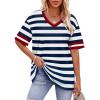Navy White Striped
