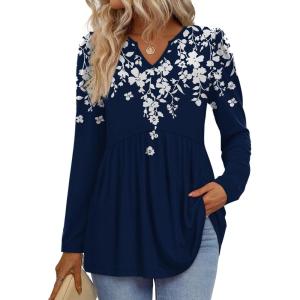 image:imageBoho Tops for Women Dressy Casual Blouses Plus Size Long Sleeve Shirts Teacher Outfits Fall Fashion Clothes S