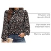 image:imageWIHOLL Long Sleeve Shirts for Women Mock Neck Tops Pleated Front Blouses Dressy Casual Spring Fall Clothes 2026 Fashion01  Floral Print