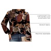 image:imageWIHOLL Long Sleeve Shirts for Women Mock Neck Tops Pleated Front Blouses Dressy Casual Spring Fall Clothes 2026 Fashion01  Floral Printb