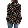 image:imageWIHOLL Long Sleeve Shirts for Women Mock Neck Tops Pleated Front Blouses Dressy Casual Spring Fall Clothes 2026 Fashion01  Rose Floral