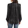 image:imageWIHOLL Long Sleeve Shirts for Women Mock Neck Tops Pleated Front Blouses Dressy Casual Spring Fall Clothes 2026 Fashion02  Black Striped