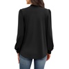 image:imageWIHOLL Long Sleeve Shirts for Women Mock Neck Tops Pleated Front Blouses Dressy Casual Spring Fall Clothes 2026 Fashion03  Black