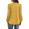 image:imageWIHOLL Long Sleeve Shirts for Women Mock Neck Tops Pleated Front Blouses Dressy Casual Spring Fall Clothes 2026 Fashion03  Yellow Polka Dots