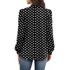 image:imageWIHOLL Long Sleeve Shirts for Women Mock Neck Tops Pleated Front Blouses Dressy Casual Spring Fall Clothes 2026 Fashion04  Black Polka Dot