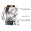 image:imageWIHOLL Long Sleeve Shirts for Women Mock Neck Tops Pleated Front Blouses Dressy Casual Spring Fall Clothes 2026 Fashion04  White Polka Dot