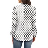 image:imageWIHOLL Long Sleeve Shirts for Women Mock Neck Tops Pleated Front Blouses Dressy Casual Spring Fall Clothes 2026 Fashion04  White Polka Dot