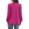 image:imageWIHOLL Long Sleeve Shirts for Women Mock Neck Tops Pleated Front Blouses Dressy Casual Spring Fall Clothes 2026 Fashion10  Pink