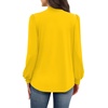image:imageWIHOLL Long Sleeve Shirts for Women Mock Neck Tops Pleated Front Blouses Dressy Casual Spring Fall Clothes 2026 Fashion13  Yellow