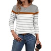 image:imageWIHOLL Long Sleeve Shirts for Women Stripe Tops Fall Fashion Outfits 2026  Womens TopsFall ClothesT shirtClothingTrendyTeacherSchoolCuteCozyDressyBohoWinterCowboy ChicBusiness CasualGrey