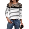 image:imageWIHOLL Long Sleeve Shirts for Women Stripe Tops Fall Fashion Outfits 2026  Womens TopsFall ClothesT shirtClothingTrendyTeacherSchoolCuteCozyDressyBohoWinterCowboy ChicBusiness CasualLeopard