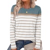 image:imageWIHOLL Long Sleeve Shirts for Women Stripe Tops Fall Fashion Outfits 2026  Womens TopsFall ClothesT shirtClothingTrendyTeacherSchoolCuteCozyDressyBohoWinterCowboy ChicBusiness CasualLight Blue