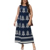 image:imageWIHOLL Summer Dresses Babydoll Maxi Dress Empire Waist Beach Vacation Sundresses 2026 with PocketsBoho Navy
