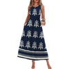 image:imageWIHOLL Summer Dresses Babydoll Maxi Dress Empire Waist Beach Vacation Sundresses 2026 with PocketsBoho Navy