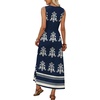 image:imageWIHOLL Summer Dresses Babydoll Maxi Dress Empire Waist Beach Vacation Sundresses 2026 with PocketsBoho Navy