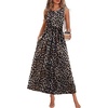 image:imageWIHOLL Summer Dresses Babydoll Maxi Dress Empire Waist Beach Vacation Sundresses 2026 with PocketsClassic Leopard