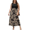 image:imageWIHOLL Summer Dresses Babydoll Maxi Dress Empire Waist Beach Vacation Sundresses 2026 with PocketsFloral Brown