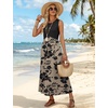 image:imageWIHOLL Summer Dresses Babydoll Maxi Dress Empire Waist Beach Vacation Sundresses 2026 with PocketsFloral Brown