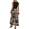 image:imageWIHOLL Summer Dresses Babydoll Maxi Dress Empire Waist Beach Vacation Sundresses 2026 with PocketsFloral Brown