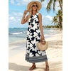 image:imageWIHOLL Summer Dresses Babydoll Maxi Dress Empire Waist Beach Vacation Sundresses 2026 with PocketsFloral Chrysanthemum
