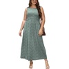 image:imageWIHOLL Summer Dresses Babydoll Maxi Dress Empire Waist Beach Vacation Sundresses 2026 with PocketsFloral Sage Green