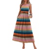 image:imageWIHOLL Summer Dresses Babydoll Maxi Dress Empire Waist Beach Vacation Sundresses 2026 with PocketsMultistriped