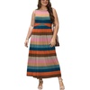 image:imageWIHOLL Summer Dresses Babydoll Maxi Dress Empire Waist Beach Vacation Sundresses 2026 with PocketsMultistriped