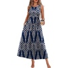 image:imageWIHOLL Summer Dresses Babydoll Maxi Dress Empire Waist Beach Vacation Sundresses 2026 with PocketsNavy Print