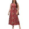 image:imageWIHOLL Summer Dresses Babydoll Maxi Dress Empire Waist Beach Vacation Sundresses 2026 with PocketsRed Boho Paisley Print