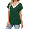 image:imageWIHOLL Summer Tops for Women 2026 Dressy Casual Short Sleeve Shirts Business Casual T Shirts Beach Vacation ClothesGreen
