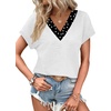 image:imageWIHOLL Summer Tops for Women 2026 Dressy Casual Short Sleeve Shirts Business Casual T Shirts Beach Vacation ClothesPolka Dots
