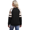 image:imageWIHOLL Sweatshirts for Women Crewneck Long Sleeve Loose Fit Tops Color Block Fashion 2026Black Grid