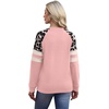 image:imageWIHOLL Sweatshirts for Women Crewneck Long Sleeve Loose Fit Tops Color Block Fashion 2026Pink Leopard