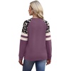 image:imageWIHOLL Sweatshirts for Women Crewneck Long Sleeve Loose Fit Tops Color Block Fashion 2026Purple Leopard