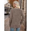 image:imageWIHOLL Womens Long Sleeve Shirts Lightweight Tunic Fall Top Sweaters 2026  Cute Scallop Neck Sweater Dressy Casual Soft01khaki