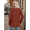 image:imageWIHOLL Womens Long Sleeve Shirts Lightweight Tunic Fall Top Sweaters 2026  Cute Scallop Neck Sweater Dressy Casual Soft03caramel