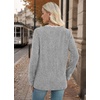 image:imageWIHOLL Womens Long Sleeve Shirts Lightweight Tunic Fall Top Sweaters 2026  Cute Scallop Neck Sweater Dressy Casual Soft04grey
