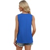 image:imageWIHOLL Womens Tank Tops Loose Casual Summer Tops Eyelet V Neck Basic Sleeveless Shirts Trendy 2026Blue