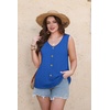 image:imageWIHOLL Womens Tank Tops Loose Casual Summer Tops Eyelet V Neck Basic Sleeveless Shirts Trendy 2026Blue