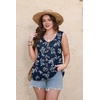 image:imageWIHOLL Womens Tank Tops Loose Casual Summer Tops Eyelet V Neck Basic Sleeveless Shirts Trendy 2026Blue Floral