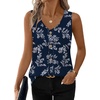 image:imageWIHOLL Womens Tank Tops Loose Casual Summer Tops Eyelet V Neck Basic Sleeveless Shirts Trendy 2026Blue Floral