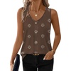 image:imageWIHOLL Womens Tank Tops Loose Casual Summer Tops Eyelet V Neck Basic Sleeveless Shirts Trendy 2026Coffee